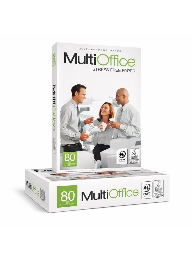 Multi Office Premium Multi Office A4 Copy Paper 3 X 500 80 GSM – 3 Reams / 1500 Sheets, Extra White, Smooth & Jam‑Free, for Office School Home Use. - Image 1